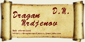 Dragan Mrđenov vizit kartica